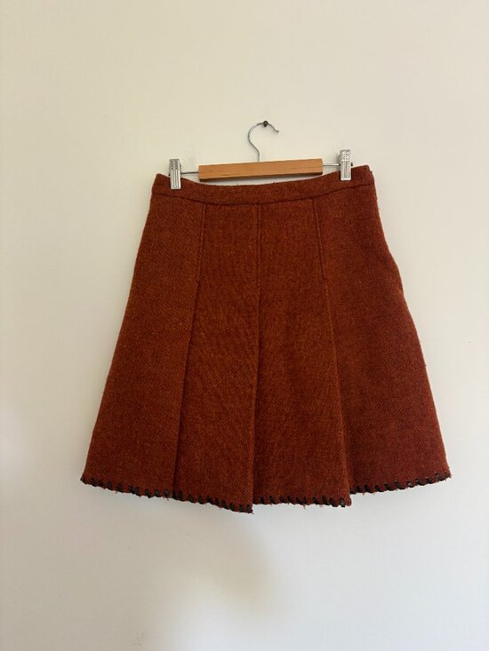 Miu Miu Dresses & Skirts - Vintage miu miu wool pleated skirt with whipstitch